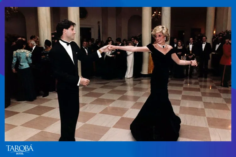 John Travolta e Princesa Diana dançando